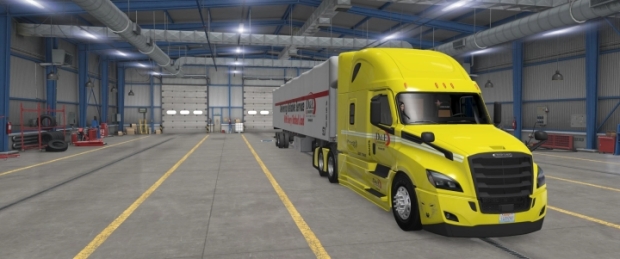 ATS - Flatbed 53 Skin and Cascadia Yellow Skin
