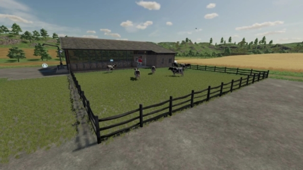 FS22 - Medium Old School Cow Pen V1.0