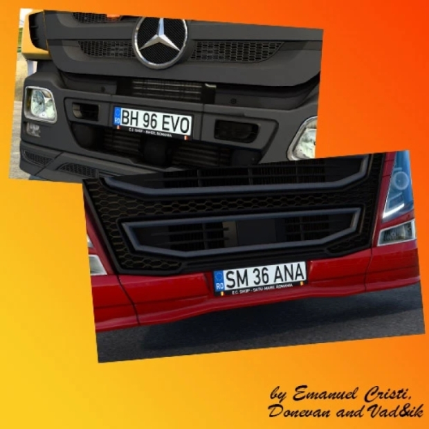 ETS2 - Romanian Licences Plate Pack for Trucks v1.0