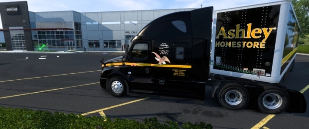 ATS - Cascadia and SCS Trailer Skin Black (Ashley)