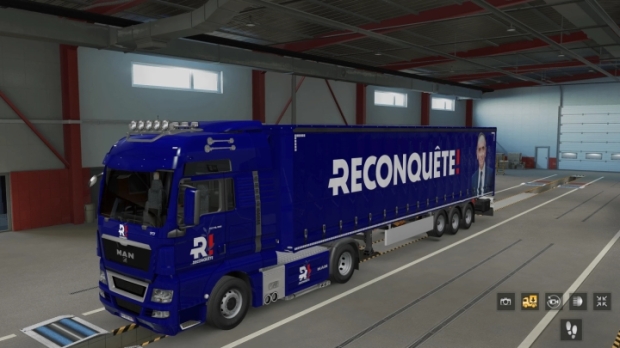 ETS2 - Eric Zemmour Reconquete Truck Paint Job for MAN TGX