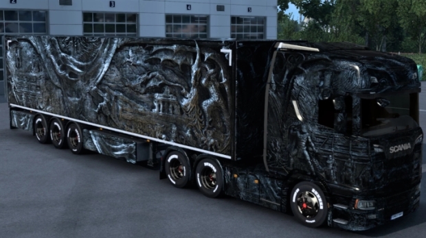 ETS2 - Gray Wooden Sculpture Decor Skin