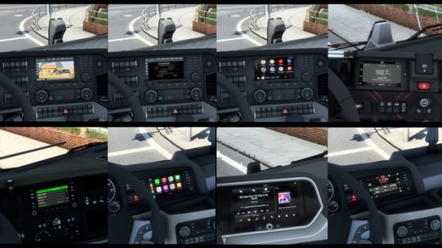 ETS2 - New Variants of Multimedia/GPS Screens for Trucks V1.0