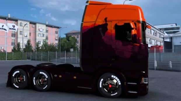 ETS2 - Person Standing on Mountain Cliff Painting Skin