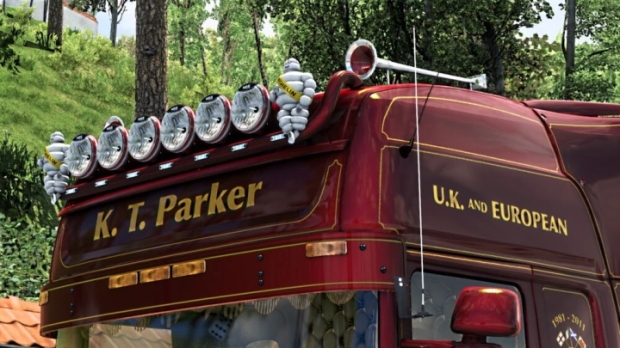 ETS2 - RJL Scania Painted SunShield + Antenna CB v1.0 Beta