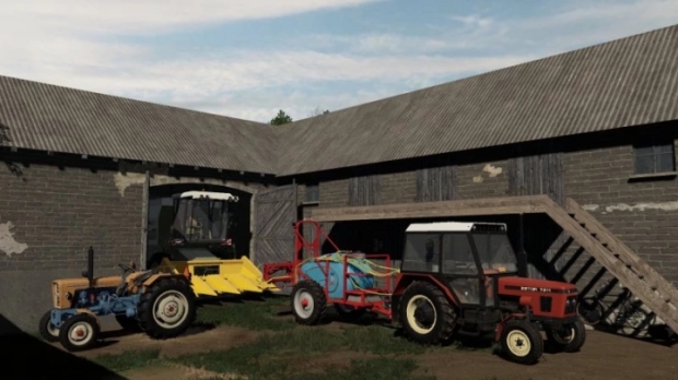 FS19 - Barn With Black Brick Cowshed V1.0