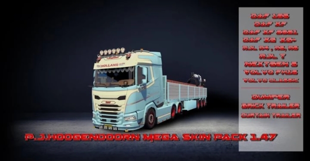 ETS2 - Mega Pack Skins and Trailers P.J.Hoogendoorn V1.0.1