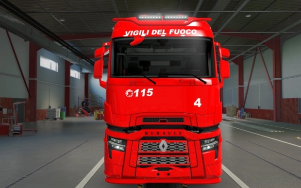 ETS2 - Renault Range T Vigili Del Fuoco Skin