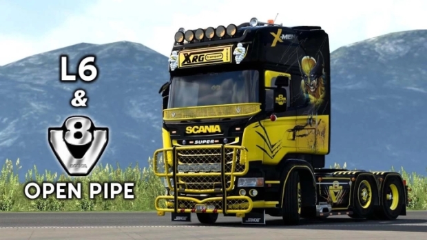 ETS2 - Scania L6 & V8 Open Pipe with FKM System