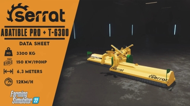 FS22 - Serrat Abatible Pro + T-6300 V1.0
