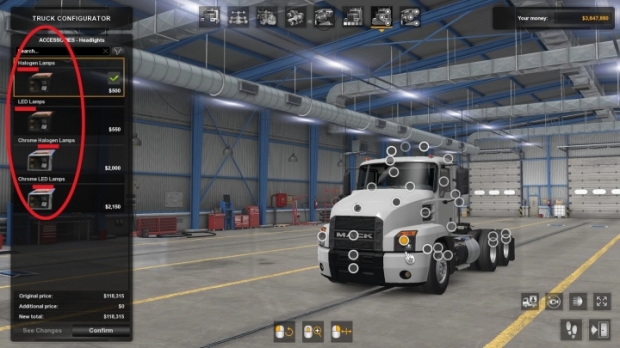 ATS - Headlights for SCS Trucks