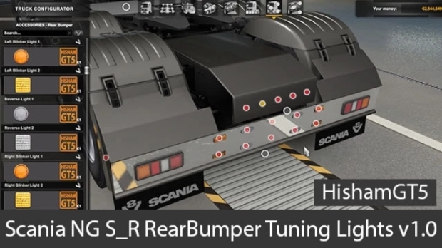 ETS2 - Scania NG S-R RearBumper Tuning Lights V1.0