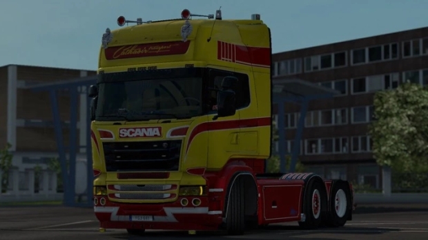 ETS2 - Scania RJL Yellow and Red Paintjob
