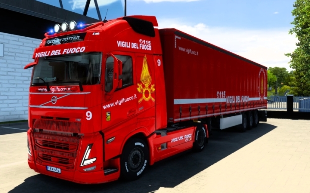 ETS2 - Skin Volvo FH5 Vigili Del Fuoco
