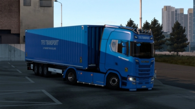 ETS2 - TFS Transport Skin Scania S and Trailer Krone