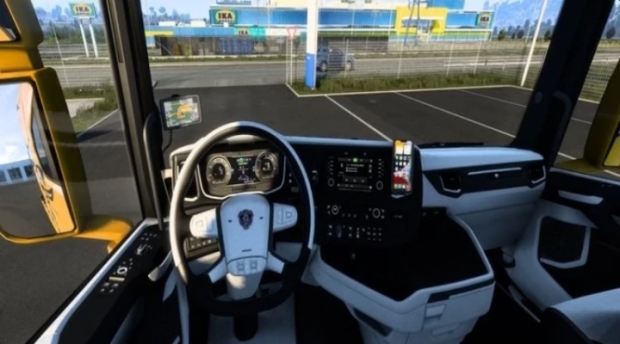 ETS2 - Black White Scania SR Interior V1.0