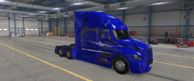 ATS - Cascadia Skin Blue Swift | American Truck Simulator | Mods.club