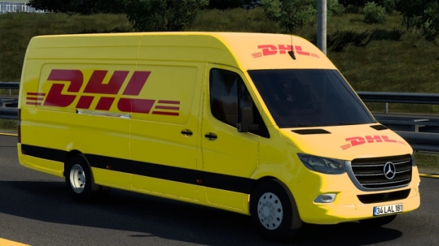 ETS2 - DHL Mercedes-Benz Sprinter 2019 Skin V1.0