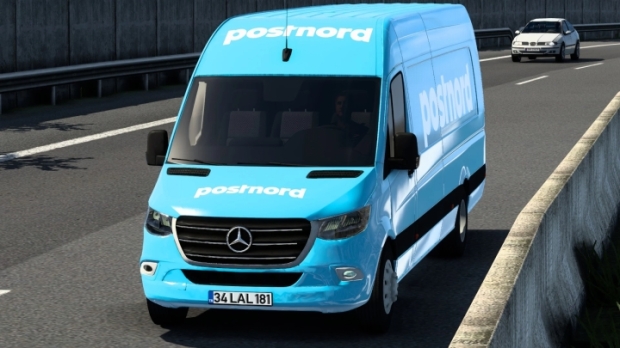 ETS2 - Mercedes-Benz Sprinter 2019 Postnord Skin V1.0