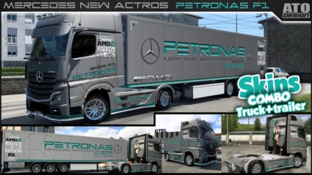 ETS2 - Mercedes Petronas Skin Combo V1.0