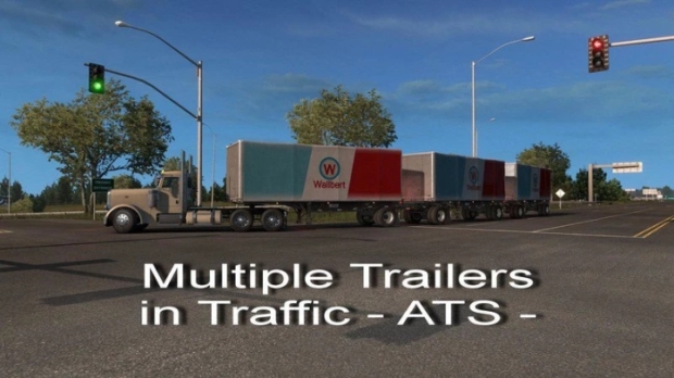 ATS - Multiple Trailers in Traffic V9.4