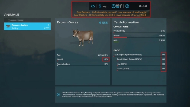 FS22 - Realistic Animal Losses V1.0.1.0