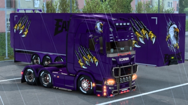 ETS2 - Scania Bright Purple Eagle Skin