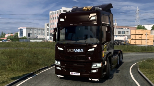 ETS2 - Scania P 2016 Eugene UPS Skin V1.0
