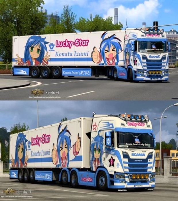 ETS2 - Scania S NG Konata Izumi – Lucky Star Combo Skin V1.0