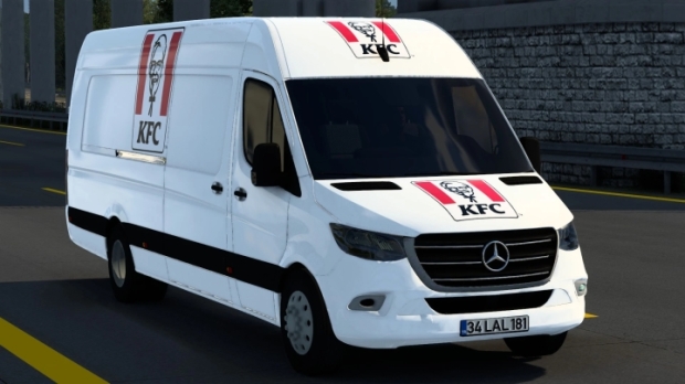 ETS2 - Skin KFC 2018 Mercedes-Benz Sprinter 2019 V1.0