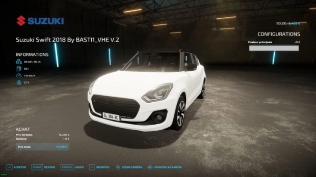 FS22 - Suzuki Swift 2018 3rd Generation V2.0