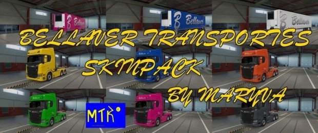 ETS2 - Bellaver Transportes Skinpack V2.0