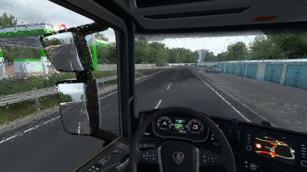 ETS2 - Better Raindrops with Sounds V1.4