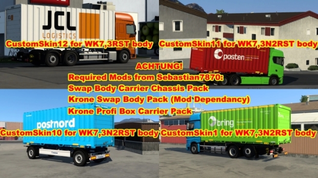 ETS2 - Company Skins for Swapbody Containers V1.0