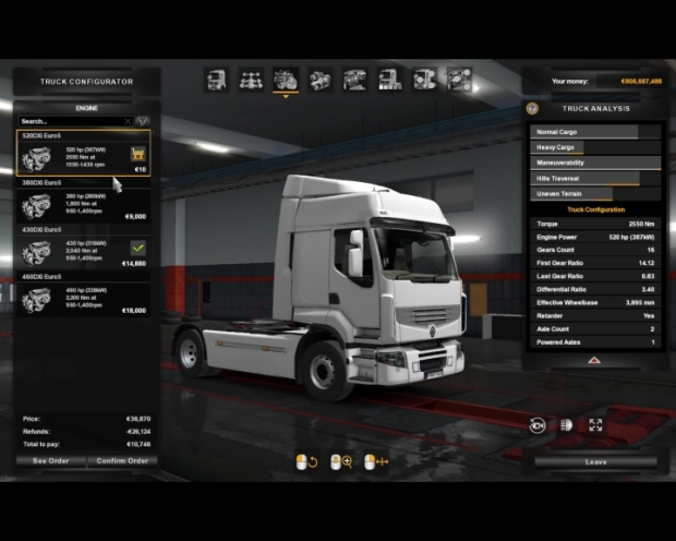 ETS2 - Renault Premium 520HP