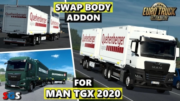 ETS2 - Swap Body Carrier Chassis Pack For MAN TGX 2020 V1.0