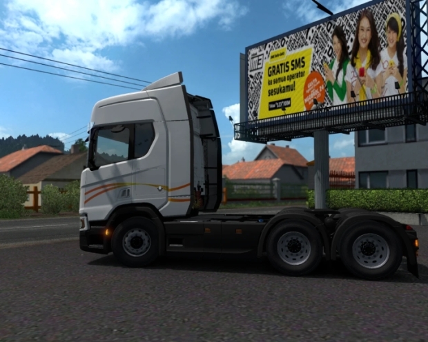 ETS2 - Yellow Orange Wave Skin