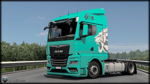ETS2 - 4K 8K MAN TGX 2020 Rent A Man Multicolor Skin Pack V1.2