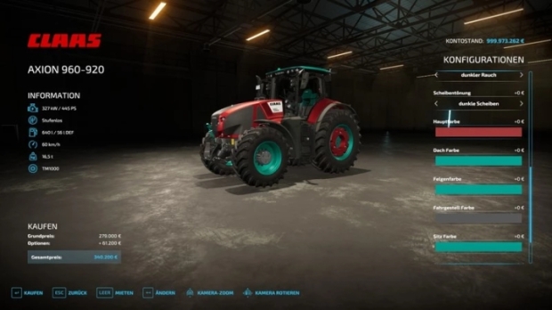 FS22 - Claas Axion 960 V1.4.0.2