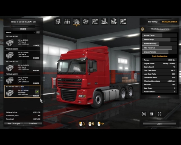 ETS2 - DAF XF 105 530Hp Engine