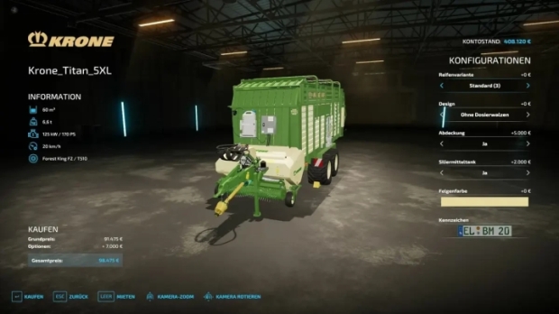 FS22 - Krone Titan 5XL Trailer V1.0