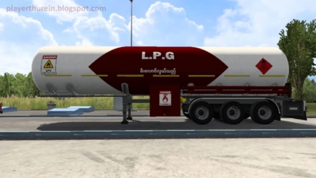 ETS2 - LPG Gas Tank Skin 2 for SCS Gas Tank by Player Thurein V1.0