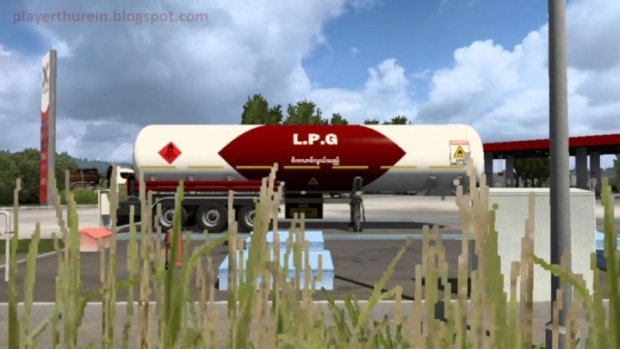 ETS2 - LPG Gas Tank Skin 2 for SCS Gas Tank by Player Thurein V1.0 thumbnail 2