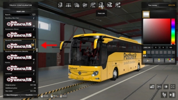 ETS2 - MB New Tourismo 2020 Postbus Skin V1.0
