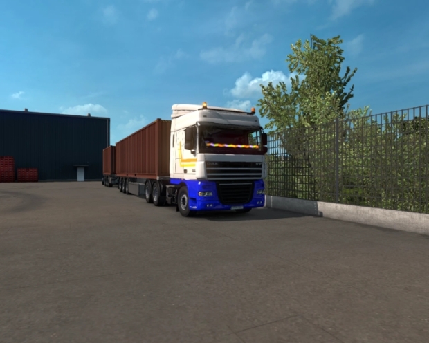 ETS2 - Orange & White Lines Skin