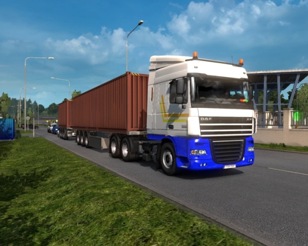 ETS2 - Orange & White Lines Skin | Euro Truck Simulator 2 | Mods.club