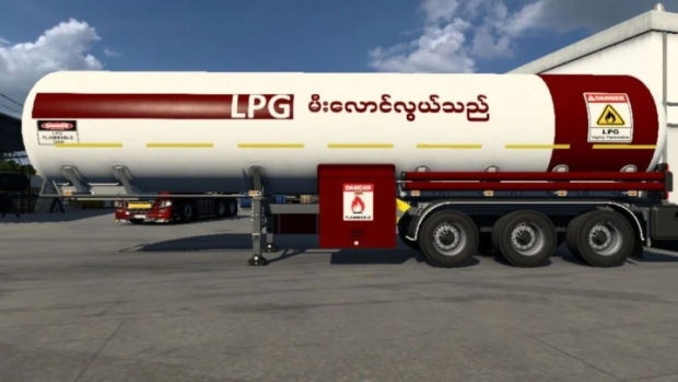 ETS2 - SCS Gas Tank Trailer LPG Gas Tank Skin V1.0