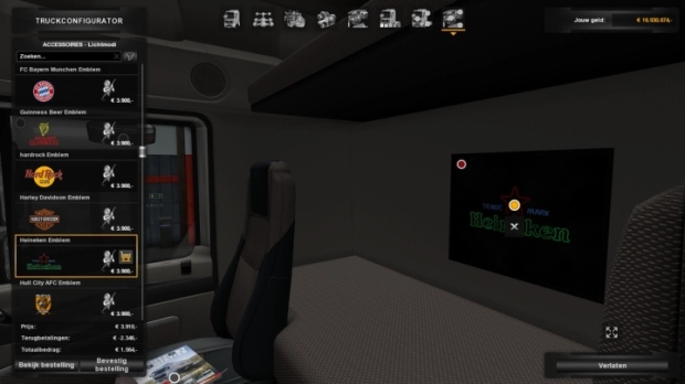 ETS2 - Interior Lights & Emblems V9.9