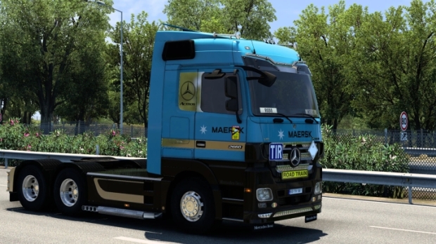 ETS2 - Maersk Mercedes-Benz Actros Skin V2.0