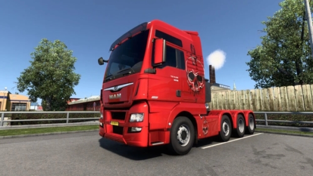 ETS2 - Man TGX Euro6 Metallic Skull Skin V1.0